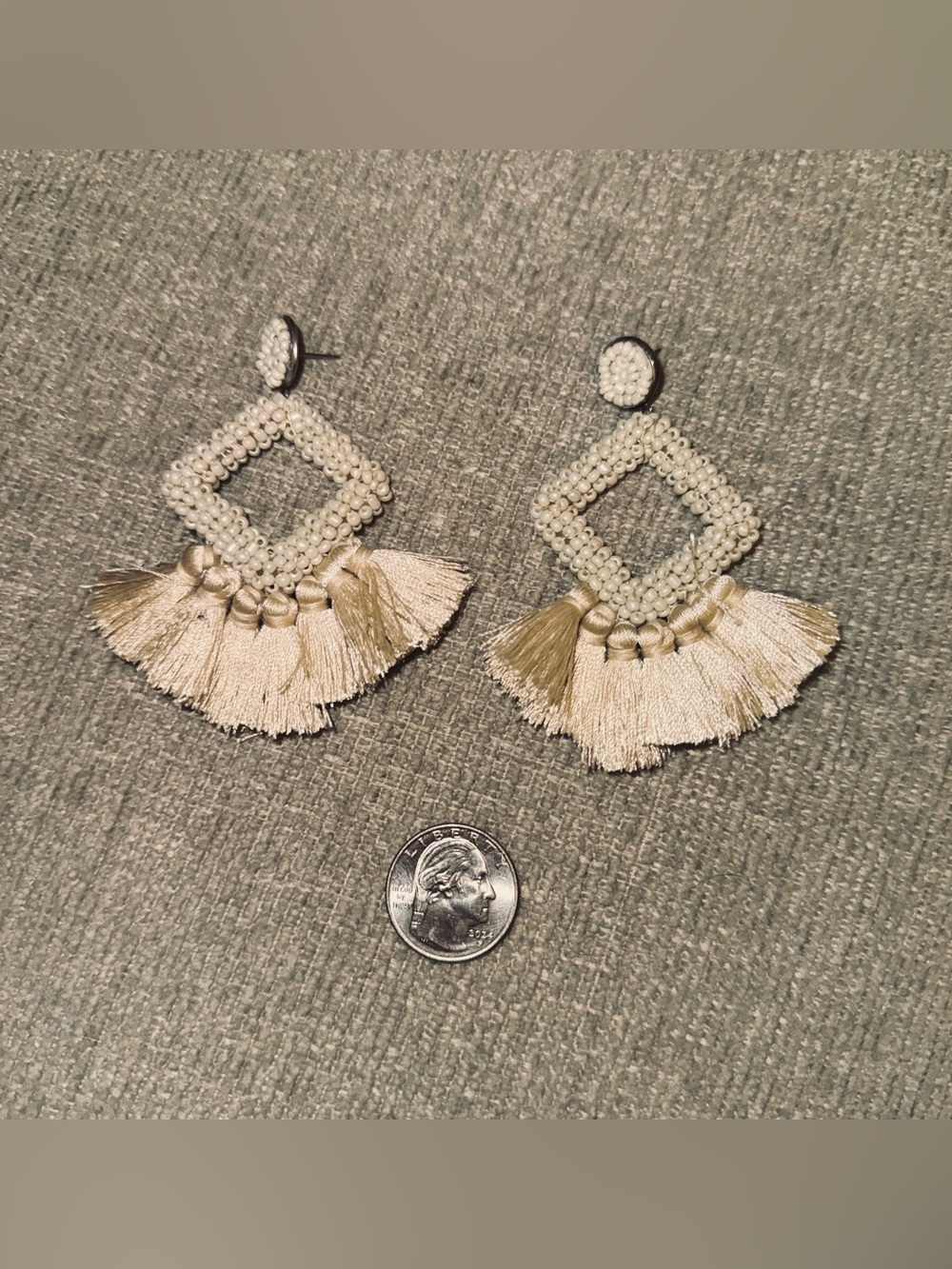 Cream Earrings